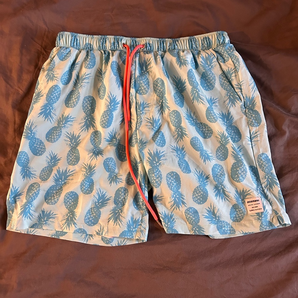 Men's Blue Pineapple Swim Shorts